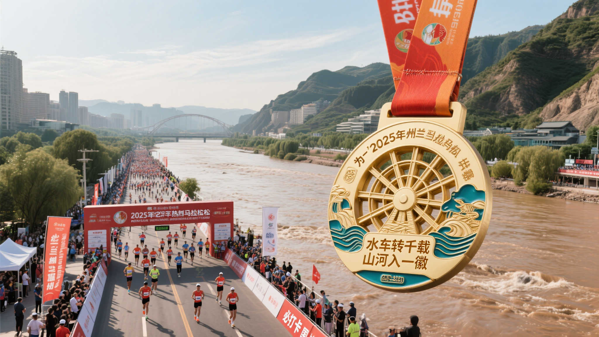 快来看！2025兰马完赛奖牌美出新高度，水车千年转，山河凝一徽！